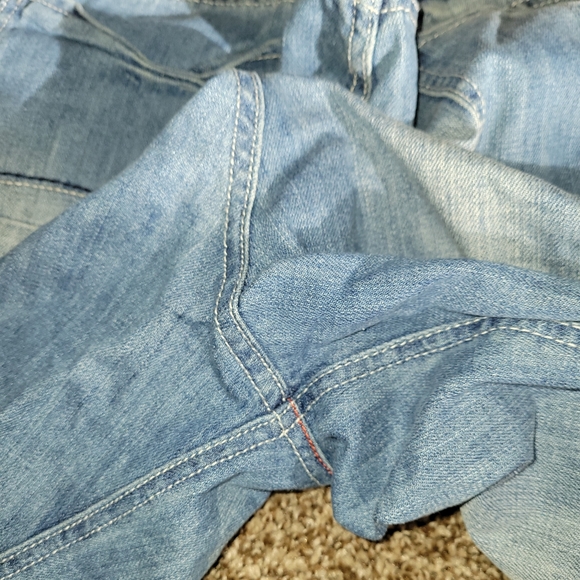 Parish Nation Distressed Denim Floral Pocket Jean Shorts - Picture 7 of 9